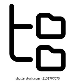 subfolder icon with black color