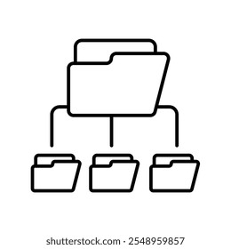 subfolder icon with white background vector stock illustration