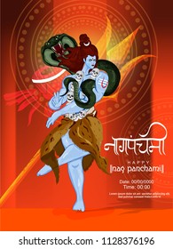 Subh Nag Panchami, abstract or Poster for Happy Nag Panchami with nice and creative design illustration