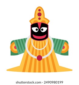 subhadra rath yatra dibujos animados aislados