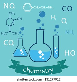 subject of chemistry. cover-background. vector eps8