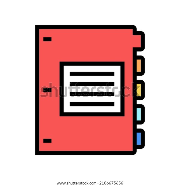 subject divider color icon vector. subject\
divider sign. isolated symbol\
illustration