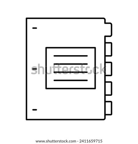 subject divider line icon vector. subject divider sign. isolated contour symbol black illustration