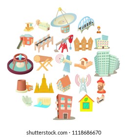 Subject icons set. Cartoon set of 25 subject vector icons for web isolated on white background