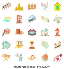Subject icons set. Cartoon set of 25 subject vector icons for web isolated on white background