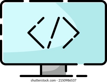 Asunto de TI, ilustración, vector sobre fondo blanco.