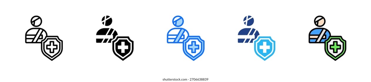 Betreff Sicherheit Symbol Set Multiple Style Collection