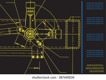 Subject vector background. Mechanical Engineering. Technical illustration. Vector