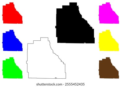 Sublette County, State of Wyoming (U.S. county, United States of America, US) map vector illustration, scribble sketch Sublette map