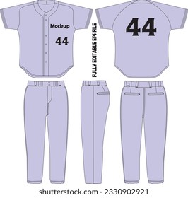 Sublimated Baseball Jersey Mock ups Templates Vectors