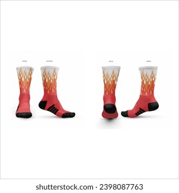 sublimated print Colorful socks on white background all sports baseball softball volleyball football soccer basketball icehockey cheerleading netball lacrosse track and field cricket hockey authletic