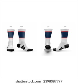 sublimated print Colorful socks on white background all sports baseball softball volleyball football soccer basketball icehockey cheerleading netball lacrosse track and field cricket hockey authletic