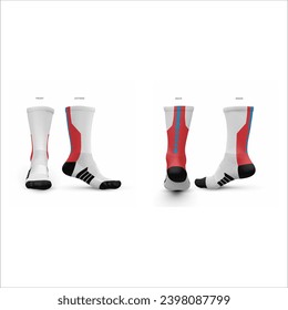 sublimated print Colorful socks on white background all sports baseball softball volleyball football soccer basketball icehockey cheerleading netball lacrosse track and field cricket hockey authletic