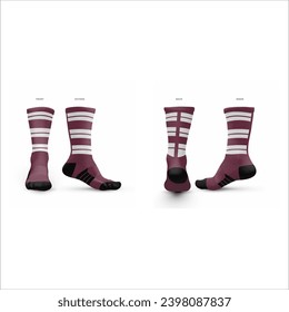 sublimated print Colorful socks on white background all sports baseball softball volleyball football soccer basketball icehockey cheerleading netball lacrosse track and field cricket hockey authletic