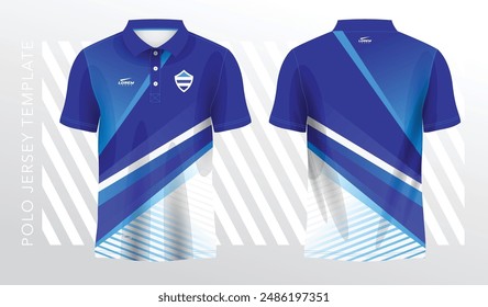 sublimation blue shirt for polo sport jersey template