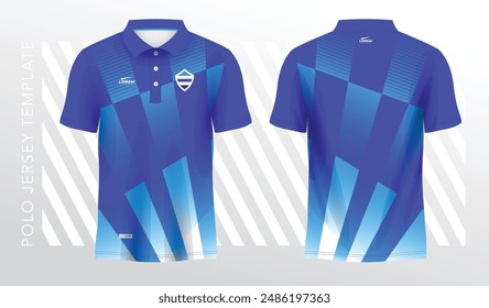 sublimation blue shirt for polo sport jersey template