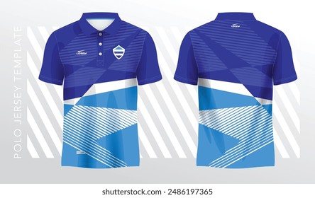 sublimation blue shirt for polo sport jersey template
