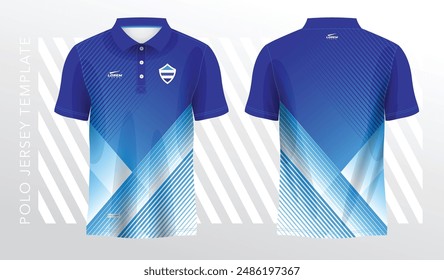 sublimation blue shirt for polo sport jersey template