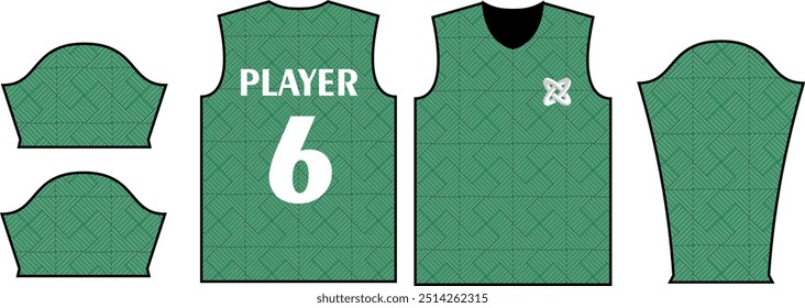 Sublimation Design EPS Vector Soccer Player Uniform Medium Size