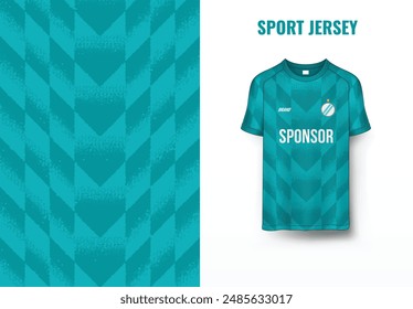 Sublimation design for sports jersey with green vertigogrphx pattern