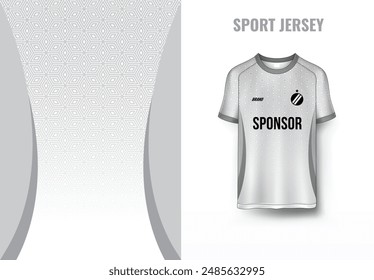 Sublimation design for sports jersey with grey seamless pattern