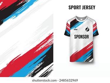 Sublimationsdesign für Sporttrikot mit mehrfarbigen Pinselstrichen