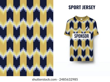 Sublimation design for sports jersey with vertical pixel seamless pattern