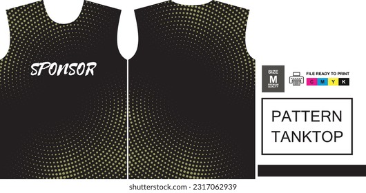 Sublimation Fullprint TANKTOP Black uniform size M Vector