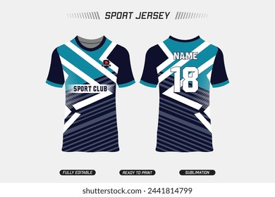 Sublimation Fully printed jersey design. Sport jersey design. Sport vector jersey design. EPS10