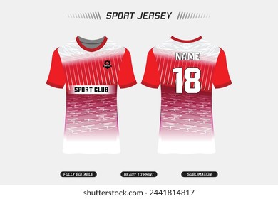 Sublimación Diseño de camiseta completamente estampado. Diseño de maillot deportivo. Diseño de camiseta de vector deportivo. EPS10