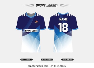 Sublimation Fully printed jersey design. Sport jersey design. Sport vector jersey design. EPS10