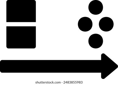 sublimation glyph icon illustration vector