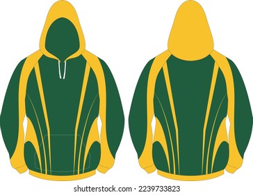 Sublimation Hoodie mock ups Front and Back Veiw