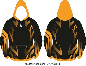 Sublimation Hoodie mock ups Front and Back Veiw