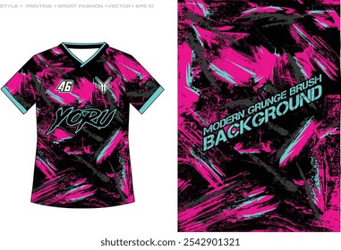 Sublimation jersey design brush vector modern grunge background camouflage paint splash splatter striking stripes	
