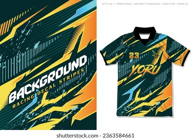 sublimation jersey design car racing decal wrap pattern lighting thunder modern striking stripes background vector illustration