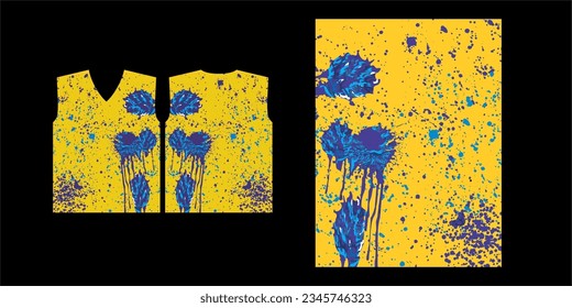 sublimation jersey design full printed design with paints spots