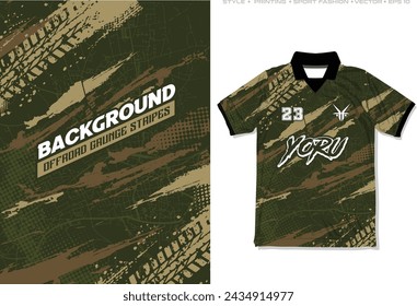 sublimation jersey design grunge brush background camouflage stripes off road extreme sport tire trail mark pattern jungle forest vector stain spatter splash