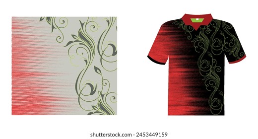 sublimation jersey design grunge brush red black halftone sporty modern racing abstract horror striking stripes motorsport car decal livery gaming esport pattern vector illustration.