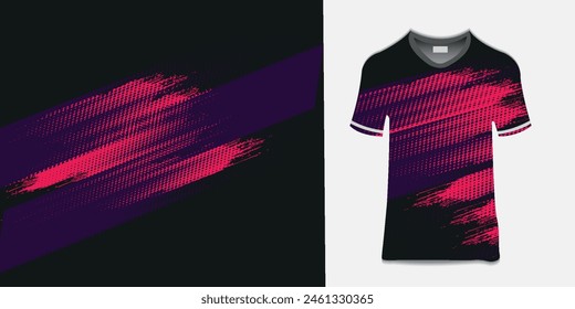 sublimation jersey design grunge brush red black halftone sporty modern racing abstract horror flashy lines motorsport car sticker livery game esport.eps10	