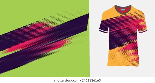 sublimation jersey design grunge brush red black halftone sporty modern racing abstract horror flashy lines motorsport car sticker livery game esport.eps10	