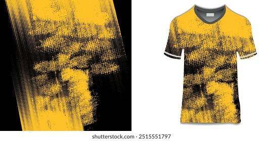 sublimação jersey design grunge escova amarelo preto meio-tom esportivo moderno corrida abstrata horror linhas chamativas carro autosport adesivo livery jogo esport.