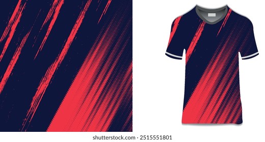 Sublimation Jersey Design Grunge Pinsel rot schwarz Halbton sportlich moderne Rennen abstrakten Horror auffällige Linien Motorsport Auto Aufkleber Livery Spiel esport. modern