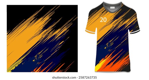 sublimation jersey design grunge brush red black halftone sporty modern racing abstract horror flashy lines motorsport car sticker livery game esport.