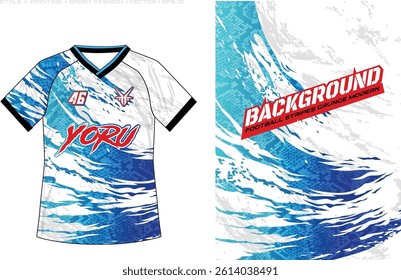 sublimation jersey design icy stripe blue gradient white grunge vector claw pattern background splash splatter brush vector hurricane paint stain