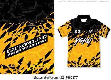 Yellow-black background in sport design style Vector Image