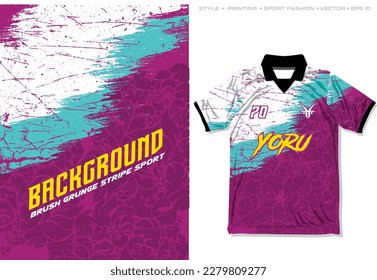 sublimation jersey design vector background, brush grunge blue white purple, flower pattern modern off road adventure soccer football cycling running basketball sports template gaming