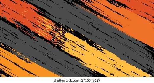 Sublimação jersey design vetor escova moderno grunge camuflagem fundo pintura splash respinga negrito listras escova laranja listras abstrato. eps 10