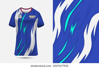 Sublimation jersey design vector Illustration. Sports t-shirt, jersey design for sublimation printing.