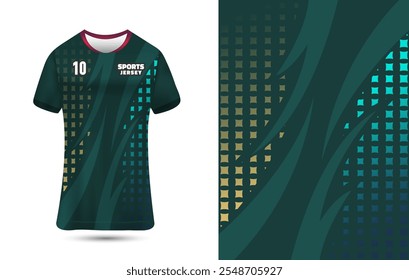 Sublimation jersey design vector Illustration. Sports t-shirt, jersey design for sublimation printing.